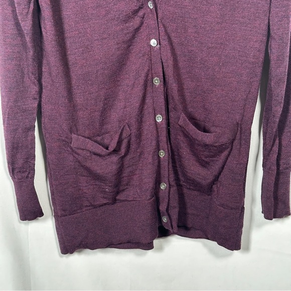 Banana Republic 100% Merino Wool Boyfriend Cardigan – burgundy XS - Picture 4 of 8